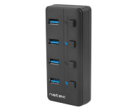 NATEC HUB USB 3.0 MANTIS 2 4-PORTY Z WŁĄCZNIKIEM+ZASILACZ NHU-1557 - 1470222 - zdjęcie 4